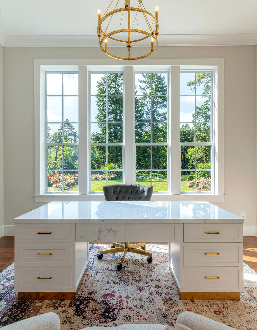 Marble Top Desk - 30 bedroom desk with drawers