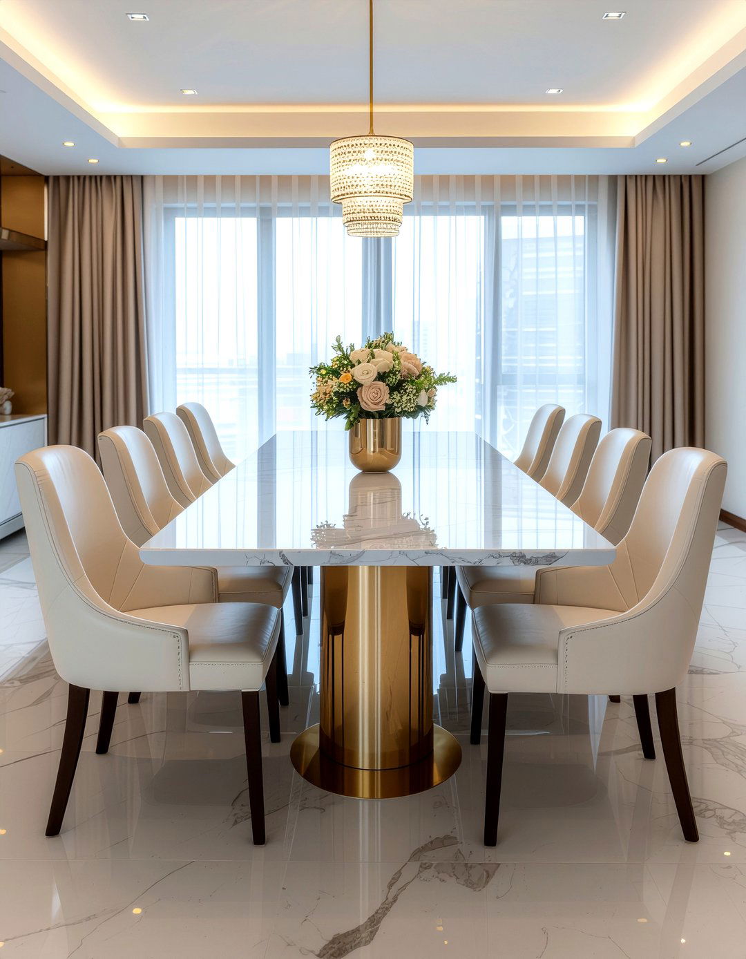 Marble Top Dining Table - 30 dining room seating for 6 ideas