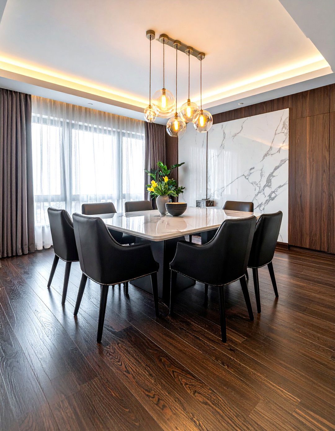 Marble Top Dining Table - 30 timeless dining room ideas