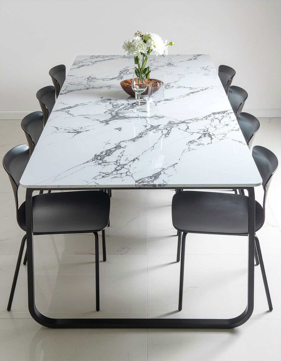 Marble Top Dining Table - 30 dining room entertaining ideas