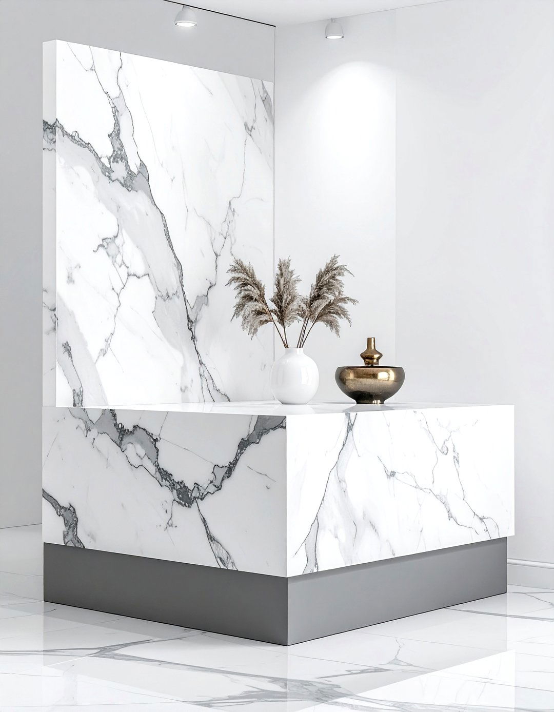 Marble Top Half Wall - 30 living room half wall ideas