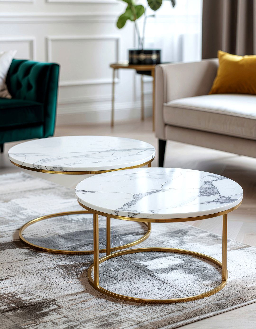 Marble Top Nesting Coffee Table - 30 living room nesting coffee tables