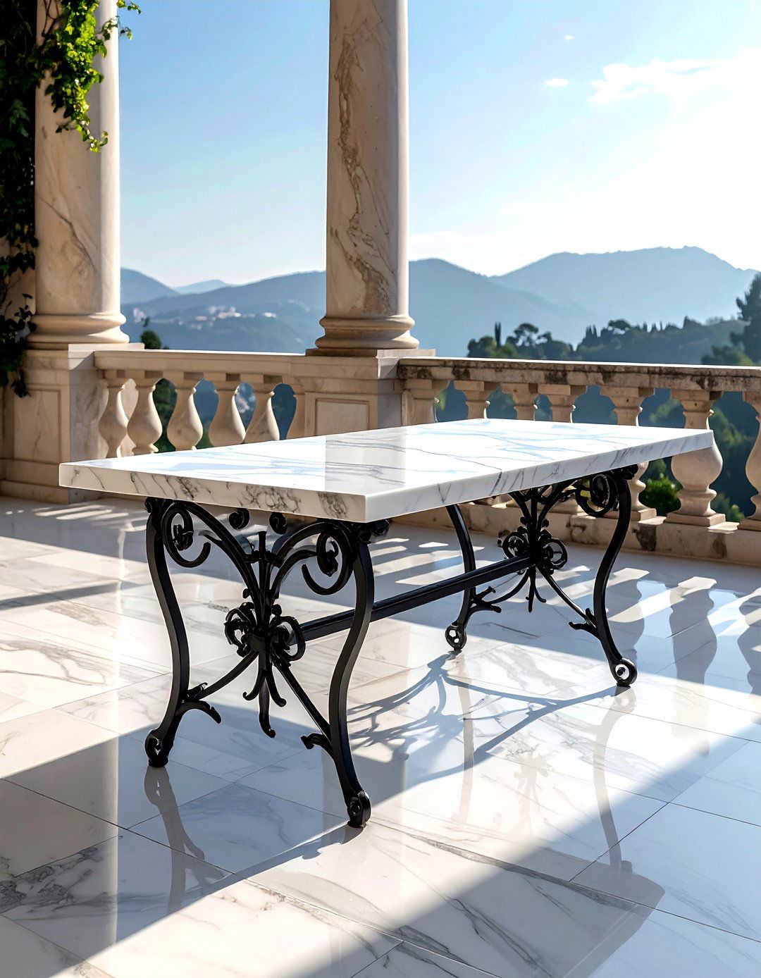 Marble Top Outdoor Table - 30 outdoor dining furniture ideas