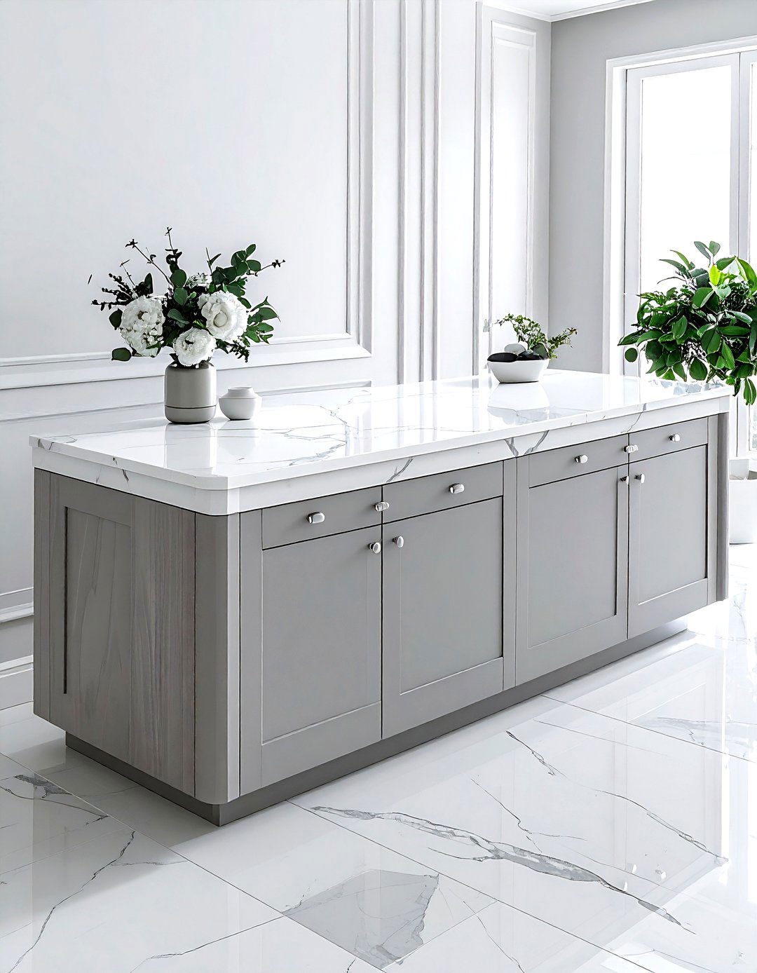 Marble Top Sideboard - 30 living room cabinet ideas