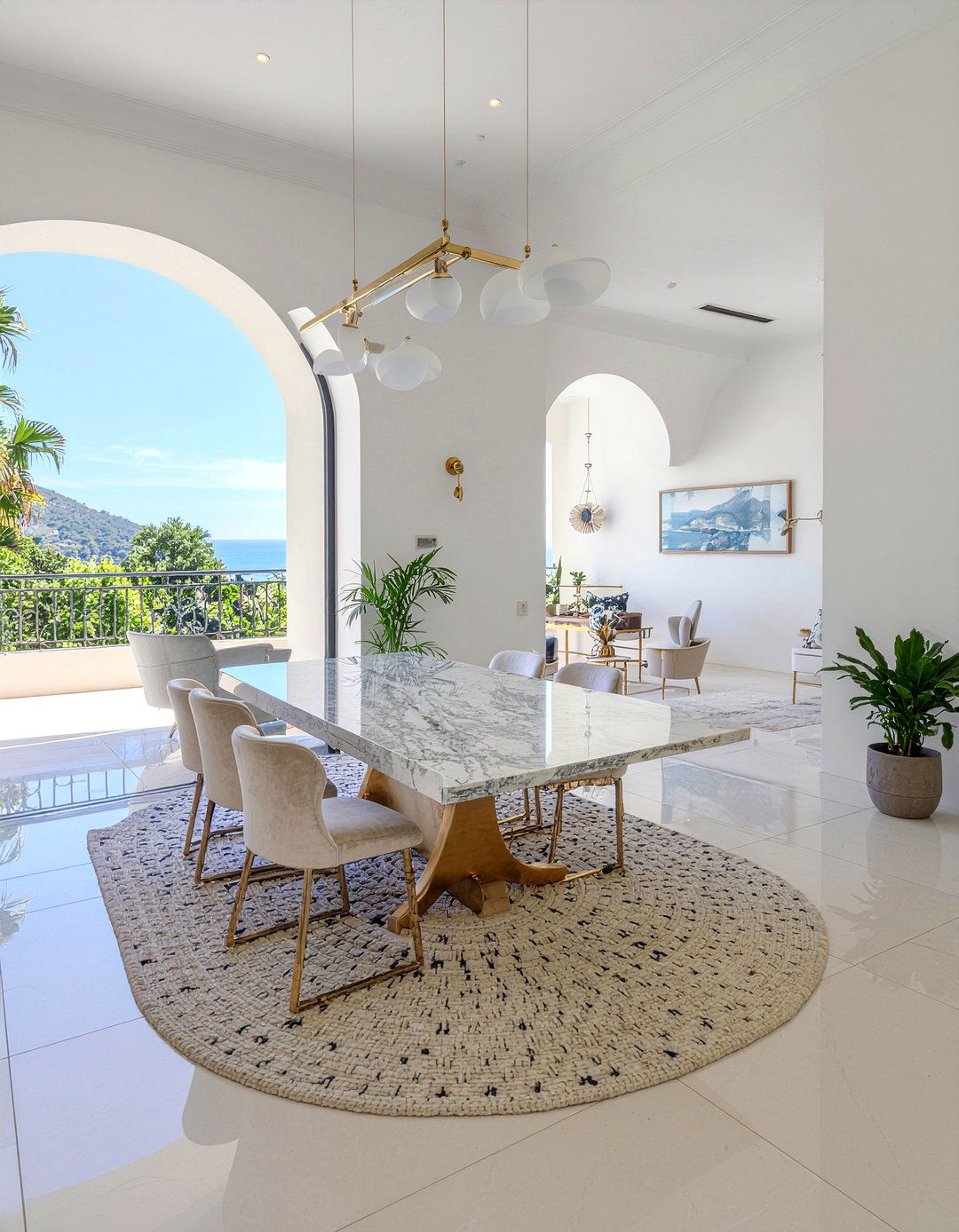 Marble Top Table - 30 living room Mediterranean furniture ideas