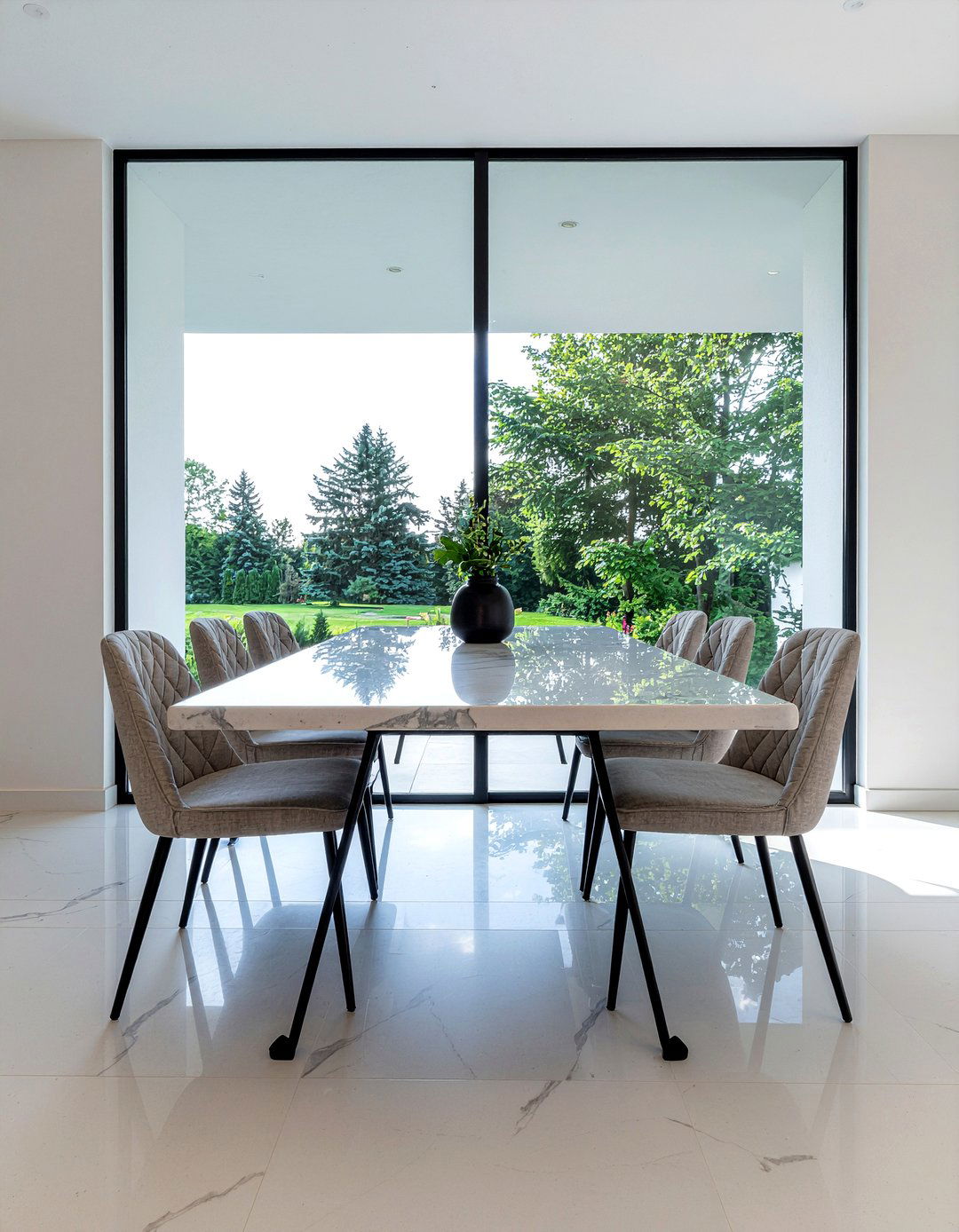 Marble Top Table - 30 Nordic dining room ideas