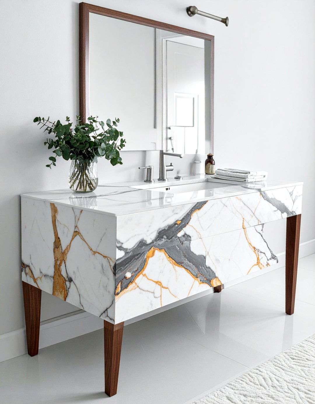 Marble Top Vanity - 30 bathroom vanity ideas