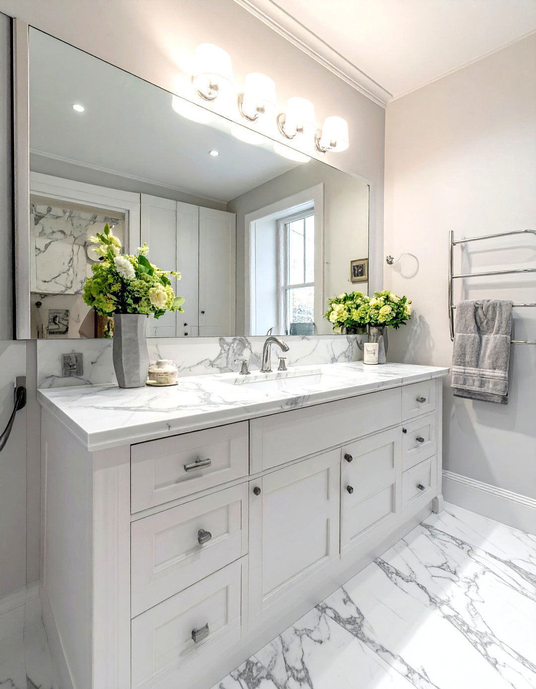 Marble Top Vanity - 30 small bathroom vanity ideas