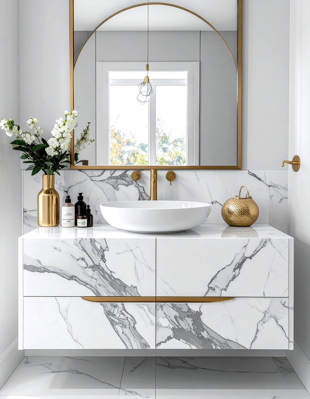 Marble Vanity Top - 30 cozy bathroom ideas
