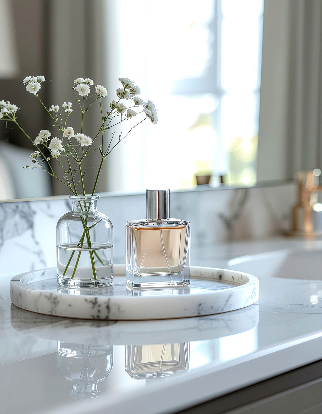 Marble Vanity Tray - 30 bathroom finishing touch ideas