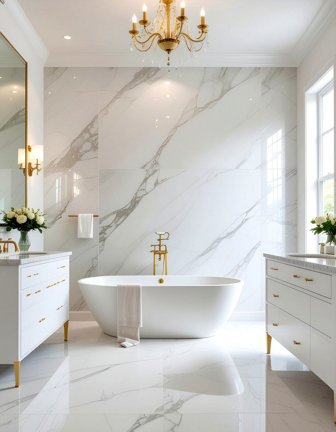 Marble Wall Tile - 30 relaxing bathroom ideas