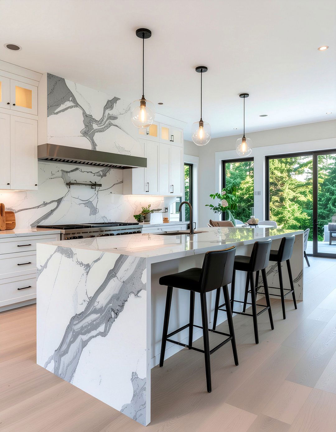 Marble Waterfall Island - 30 bold kitchen ideas