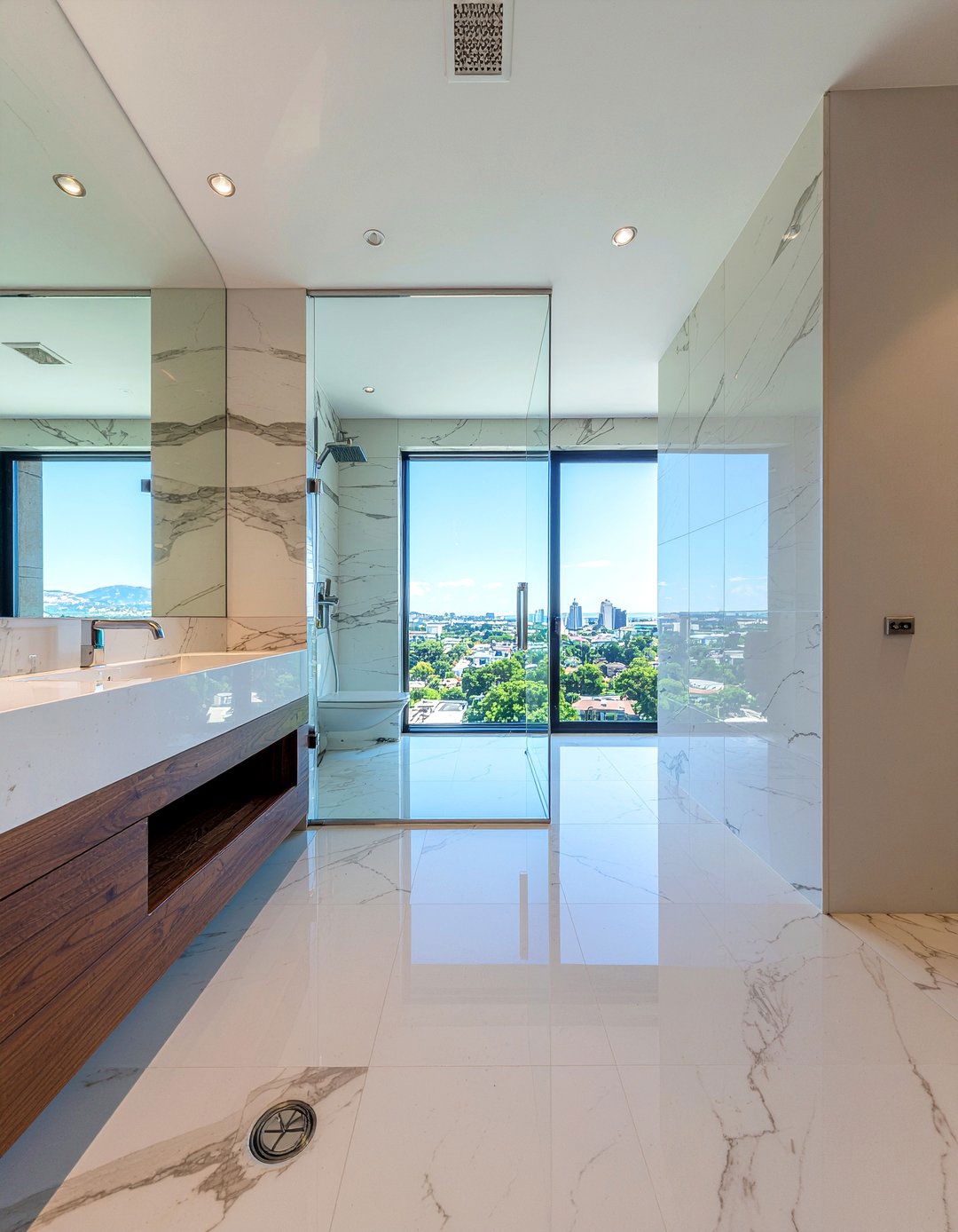 Marble Wet Room - 30 marble bathroom ideas