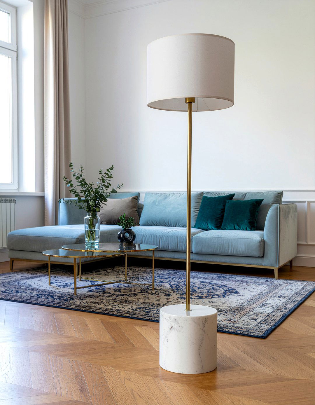 Marble base floor lamp - 30 living room floor lamps