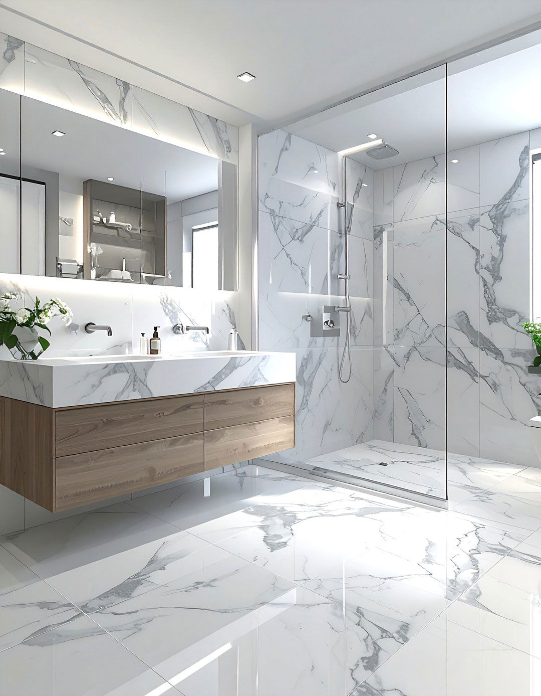 Marble bathroom - 30 timeless decor ideas