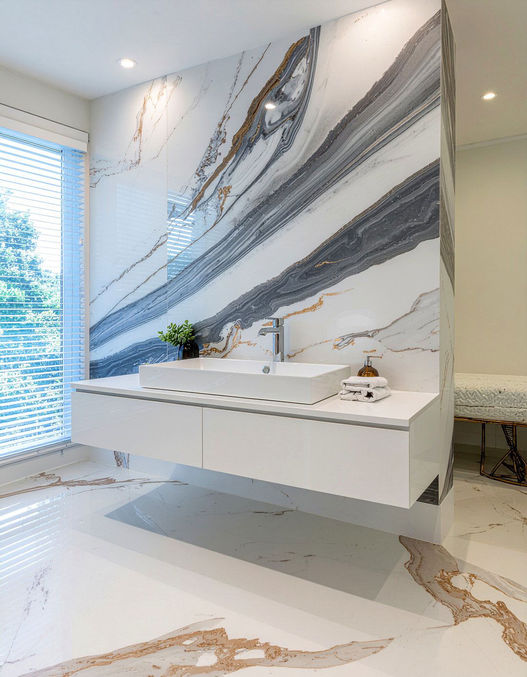 Marble bathroom backsplash - 30 bathroom trendy element ideas