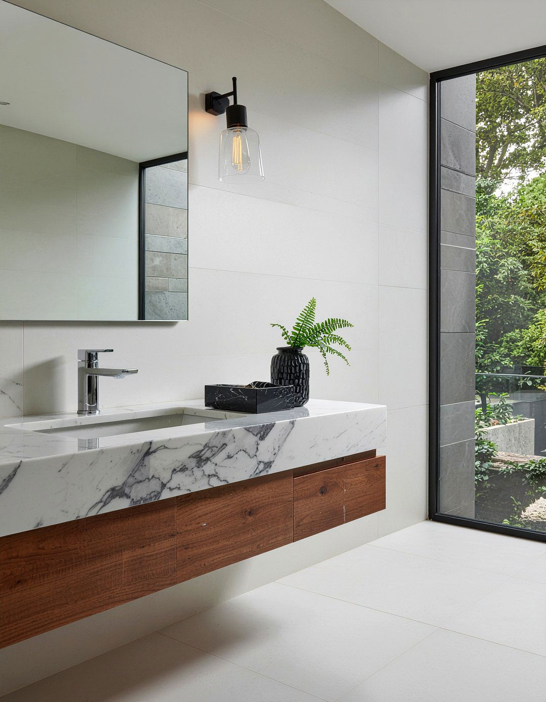 Marble bathroom shelf styling - 30 bathroom shelf styling ideas