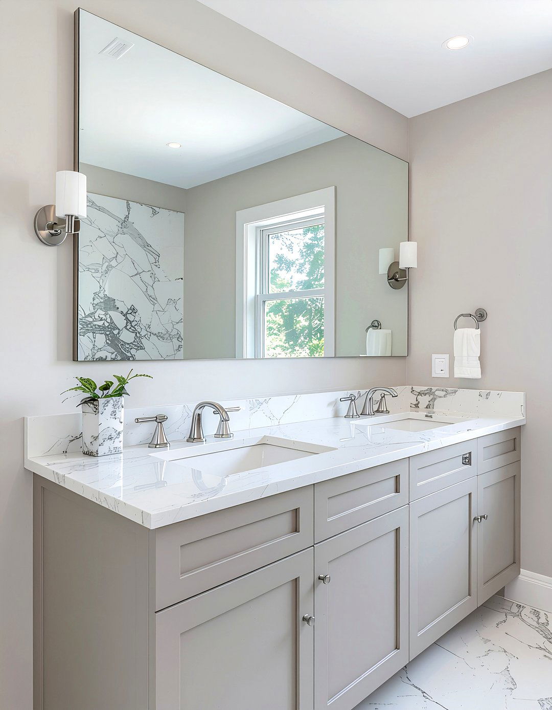 Marble bathroom vanity - 30 enduring decor ideas