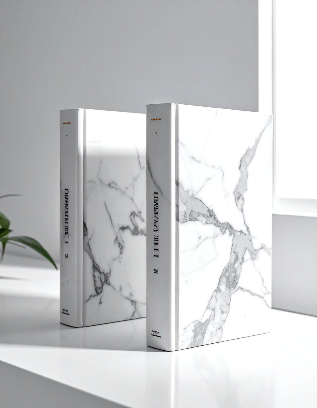 Marble bookend - 30 bookend ideas