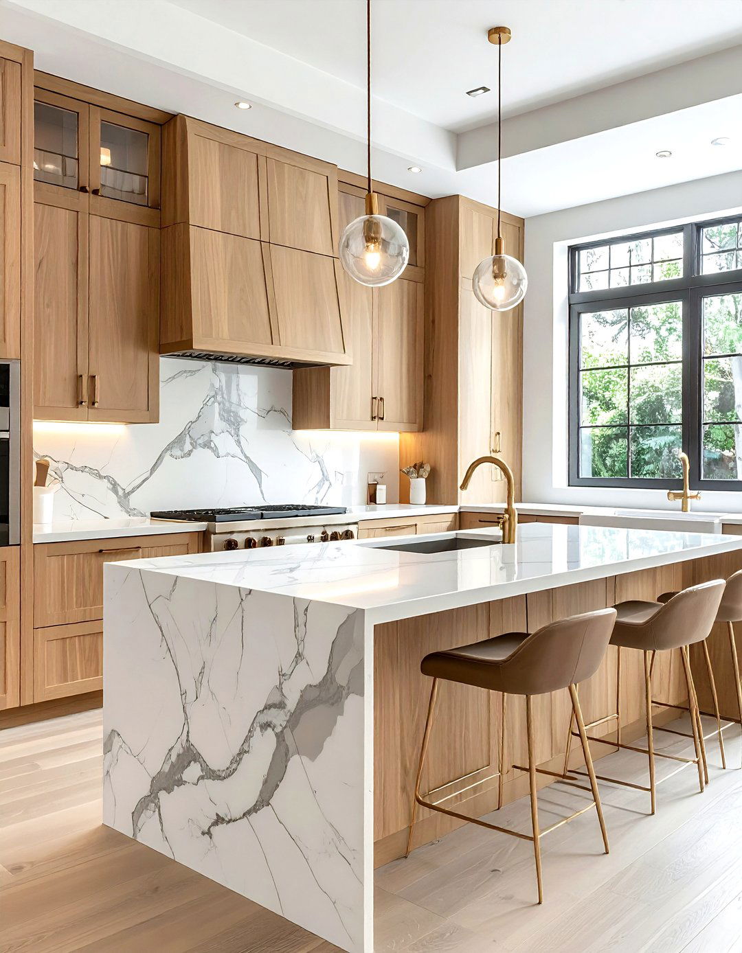 Marble countertop kitchen - 30 Scandinavian kitchen ideas