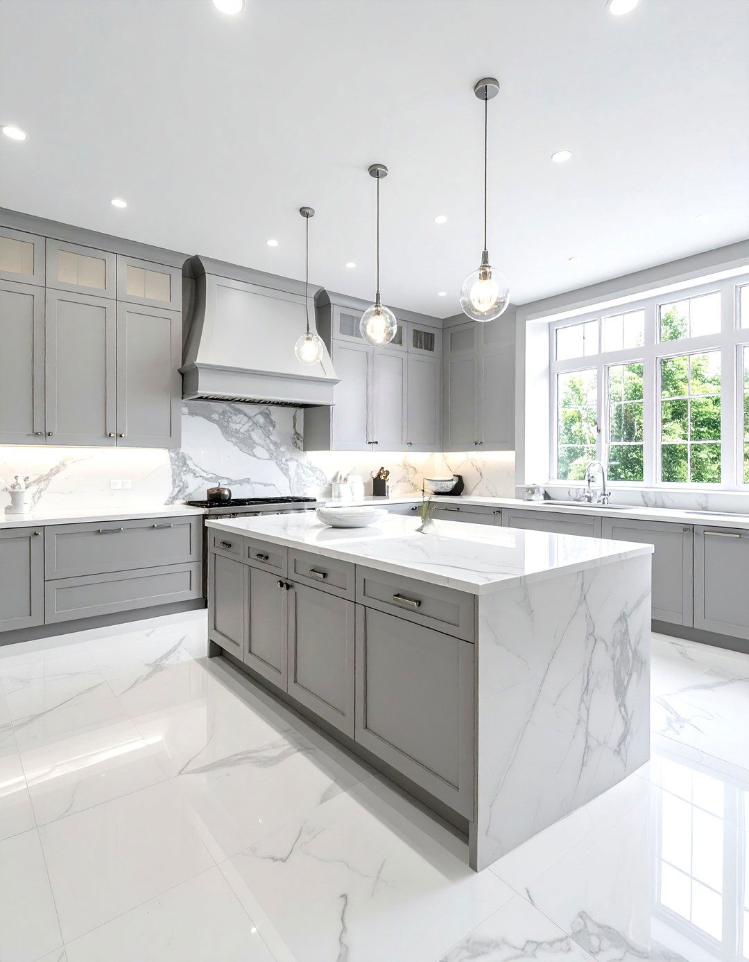 Marble countertop scullery - 30 kitchen catering kitchen ideas