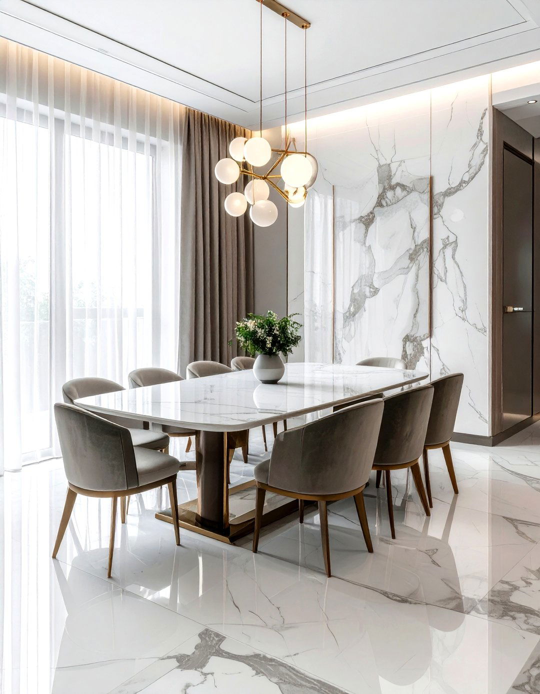 Marble dining room - 30 dining room remodel ideas