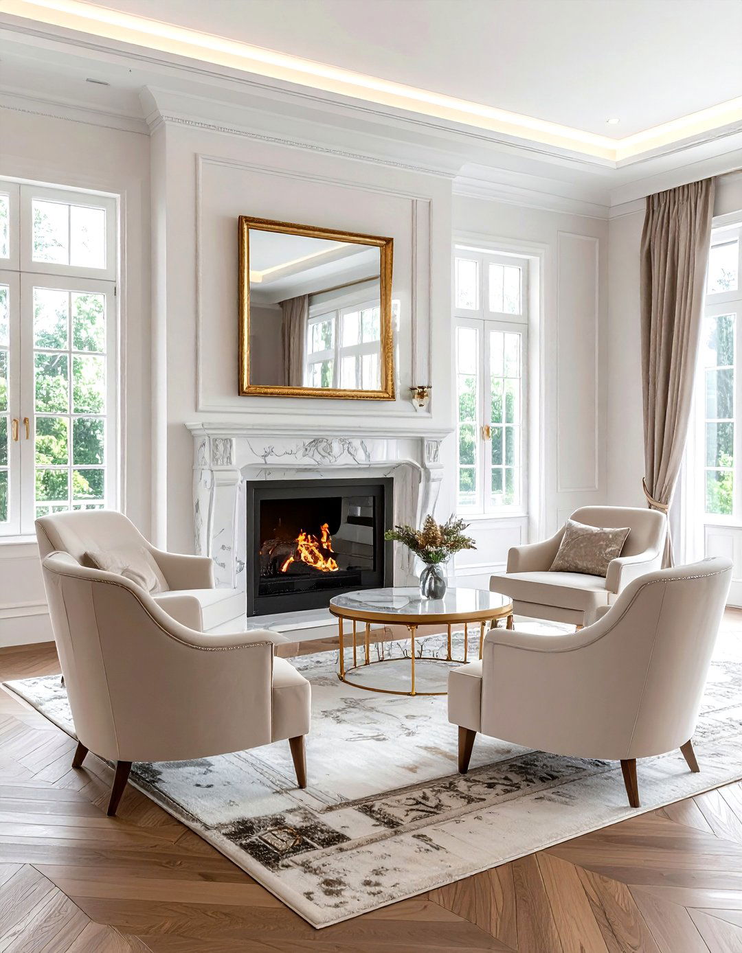 Marble fireplace mantel - 30 updated traditional decor ideas