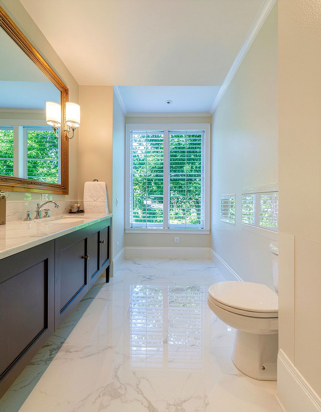 Marble floor bathroom - 30 marble look bathroom ideas