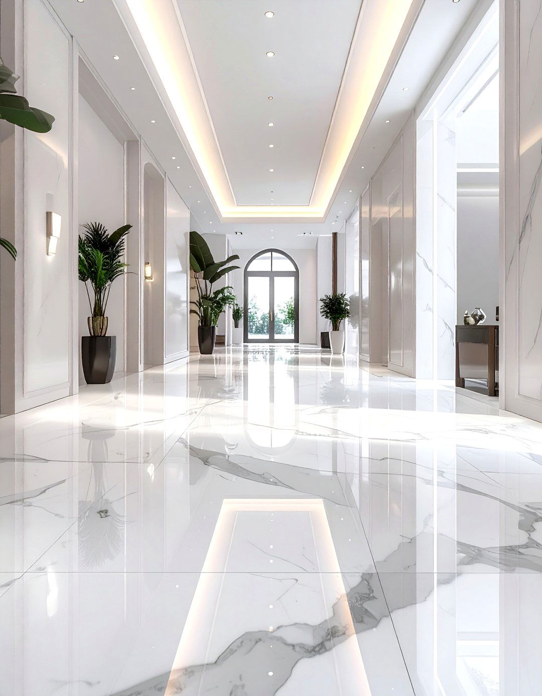 Marble floor - 30 glam home decor ideas