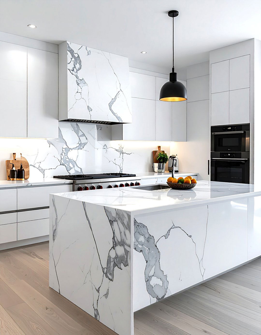 Marble kitchen backsplash - 30 new homeowner decor ideas