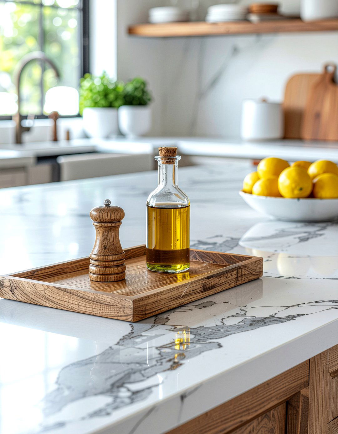 Marble kitchen counter - 30 everyday decor ideas