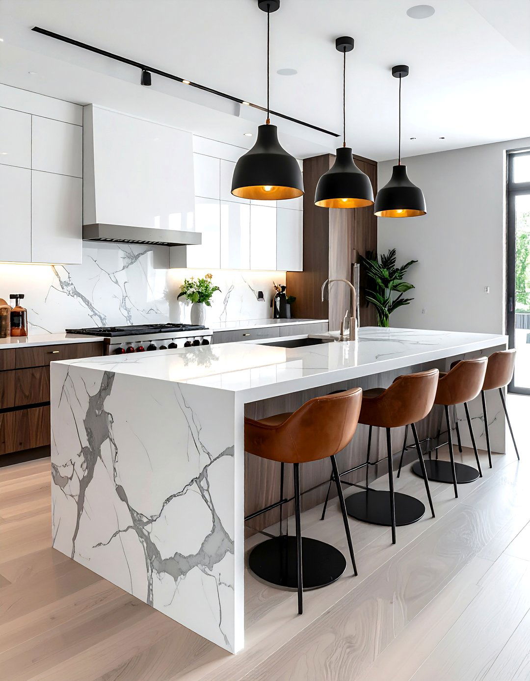 Marble kitchen island - 30 viral decor ideas