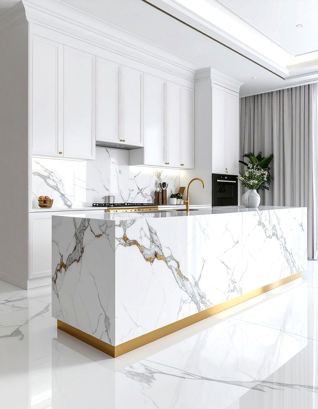 Marble ledge pass through - 30 pass-through dining room ideas