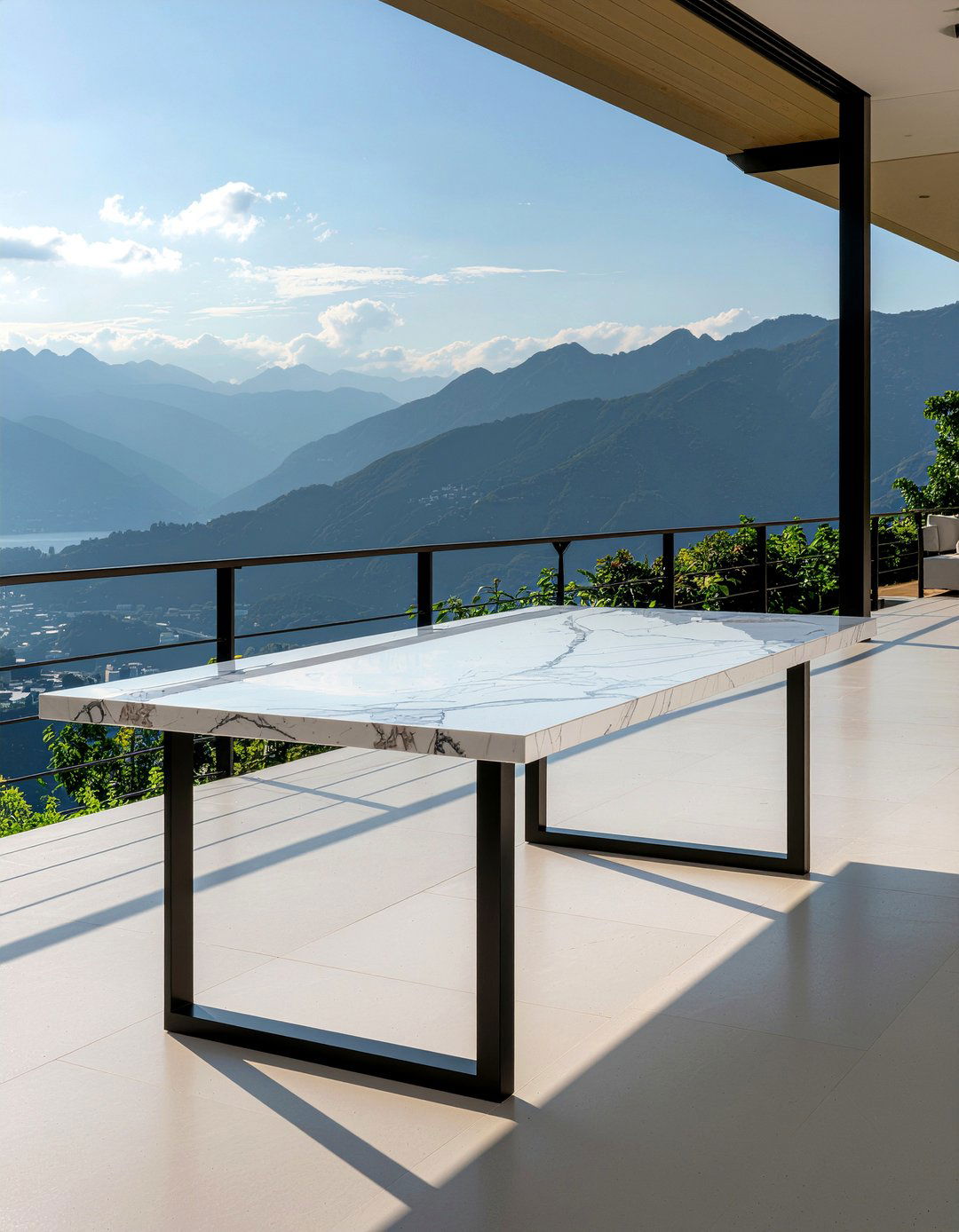 Marble outdoor table - 30 outdoor dining table ideas