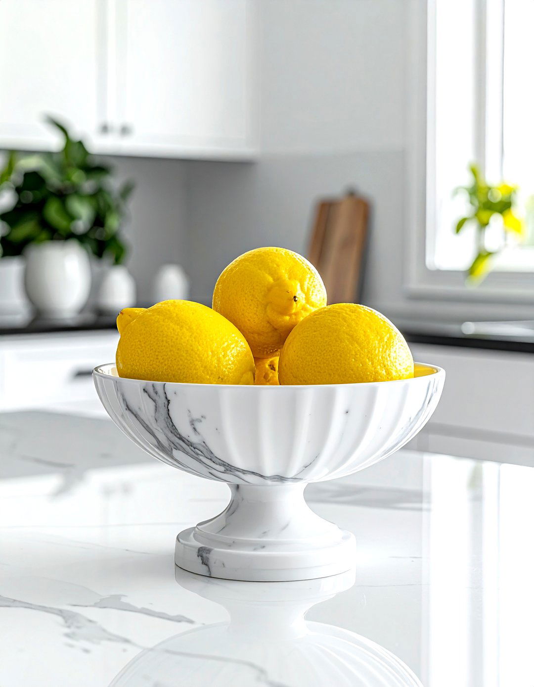 Marble pedestal bowl - 30 decorative bowl ideas