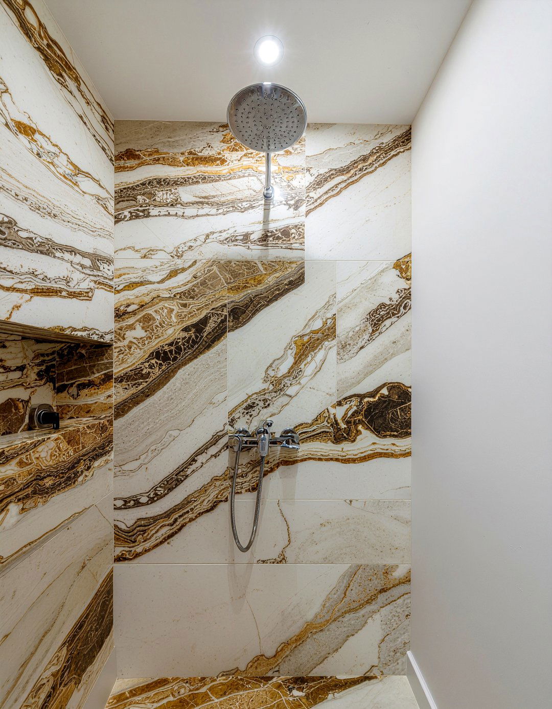 Marble shower walls - 30 marble look bathroom ideas