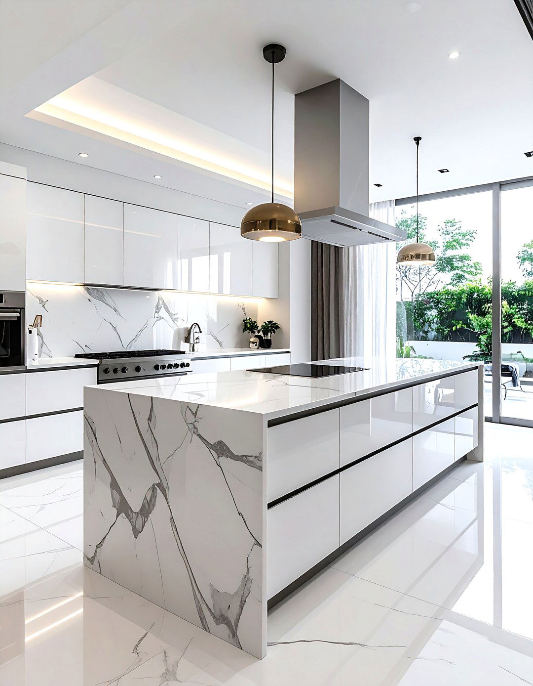 Marble slab backsplash kitchen - 30 marble backsplash kitchen ideas