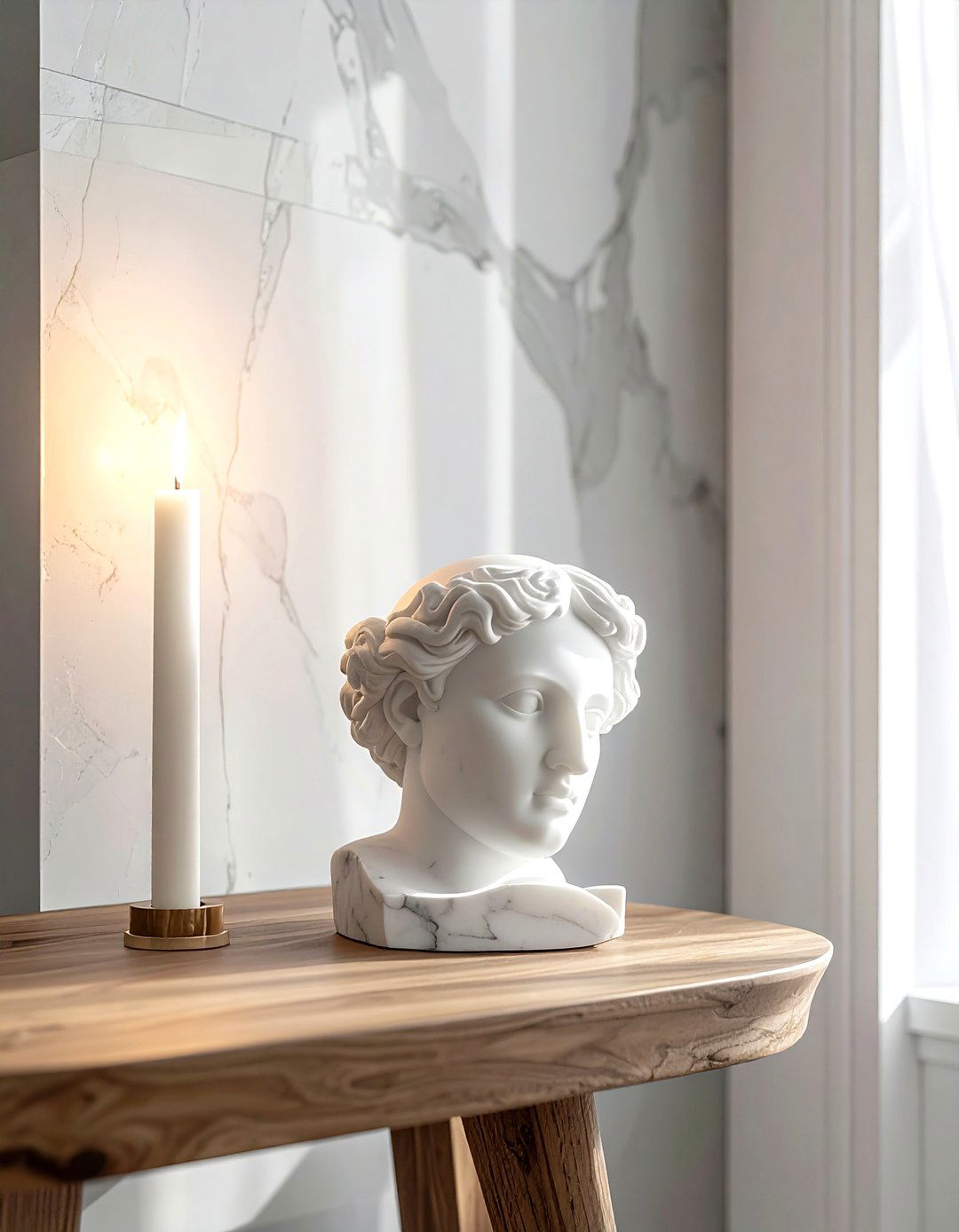Marble statue - 30 light academia decor ideas