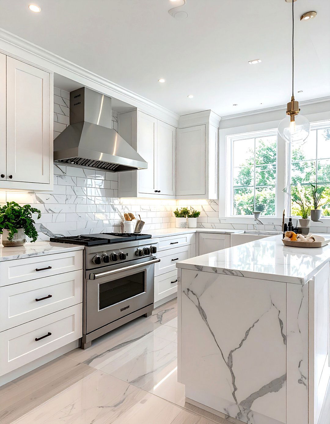 Marble subway tile backsplash - 30 Property Brothers kitchen ideas