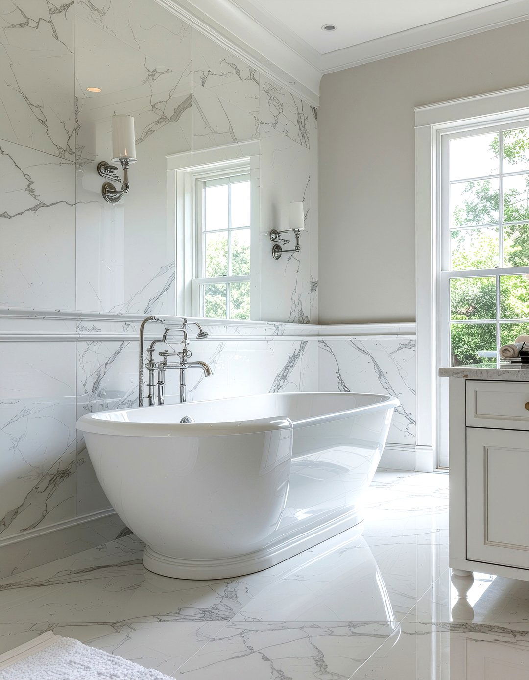 Marble tile bathroom - 30 professional bathroom ideas