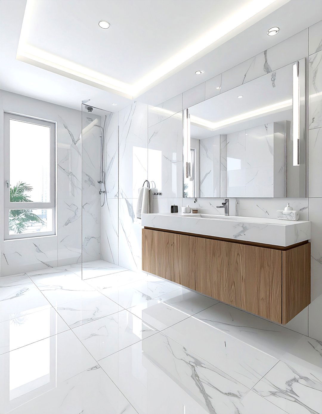 Marble tile bathroom - 30 stunning bathroom ideas