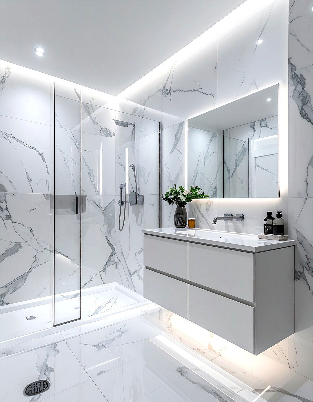 Marble tile bathroom walls - 30 show home bathroom ideas