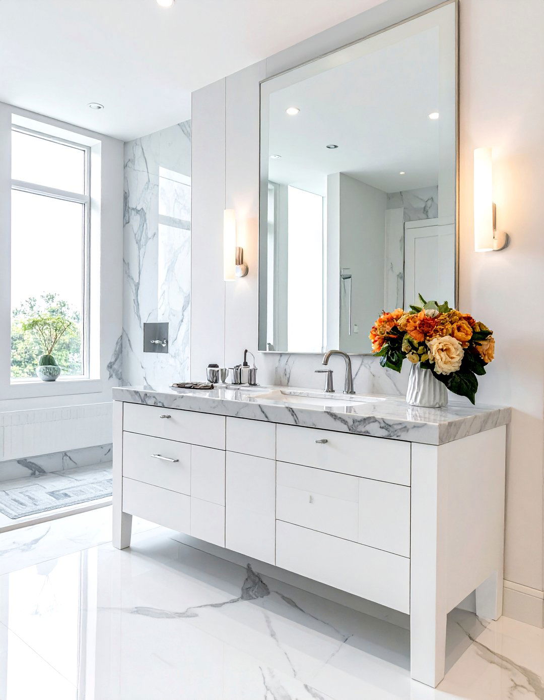 Marble top bathroom vanity - 30 bathroom vanity cabinet ideas