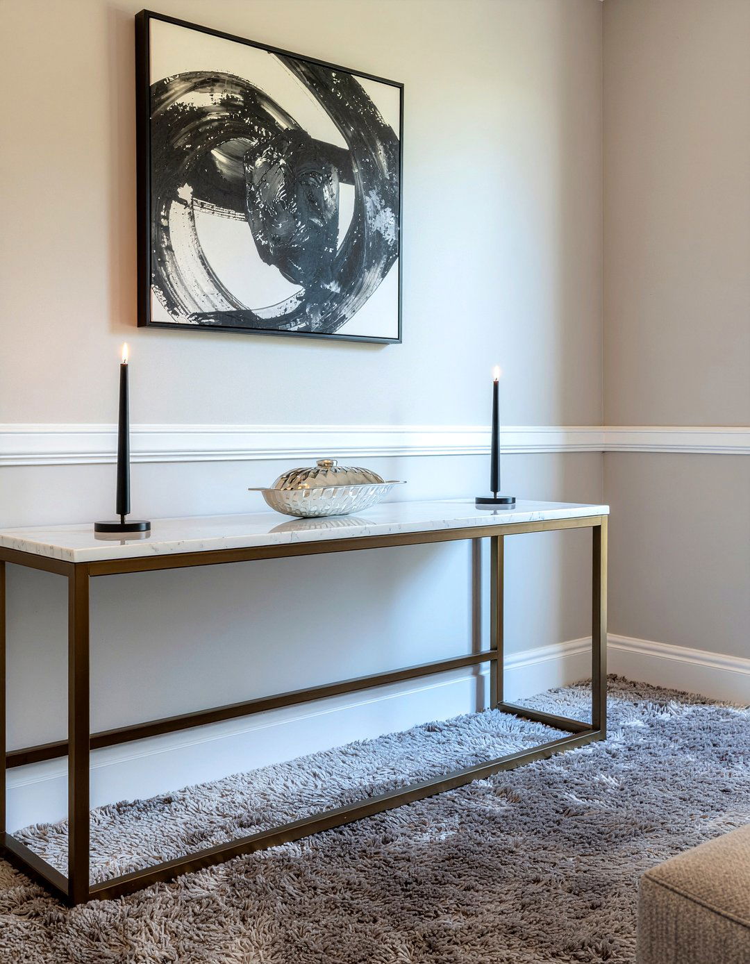 Marble top console table - 30 living room console tables