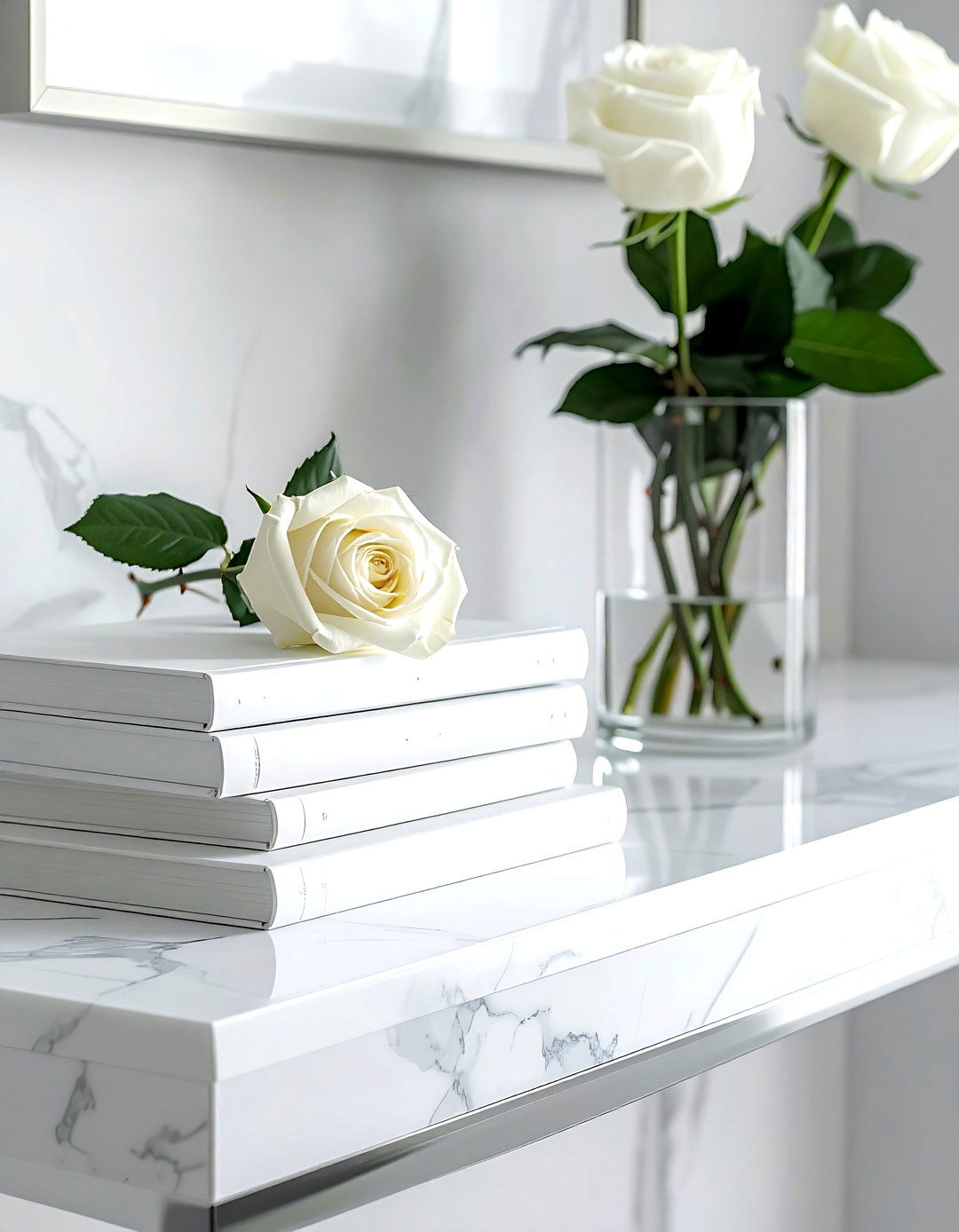 Marble top console table - 30 console table decor ideas