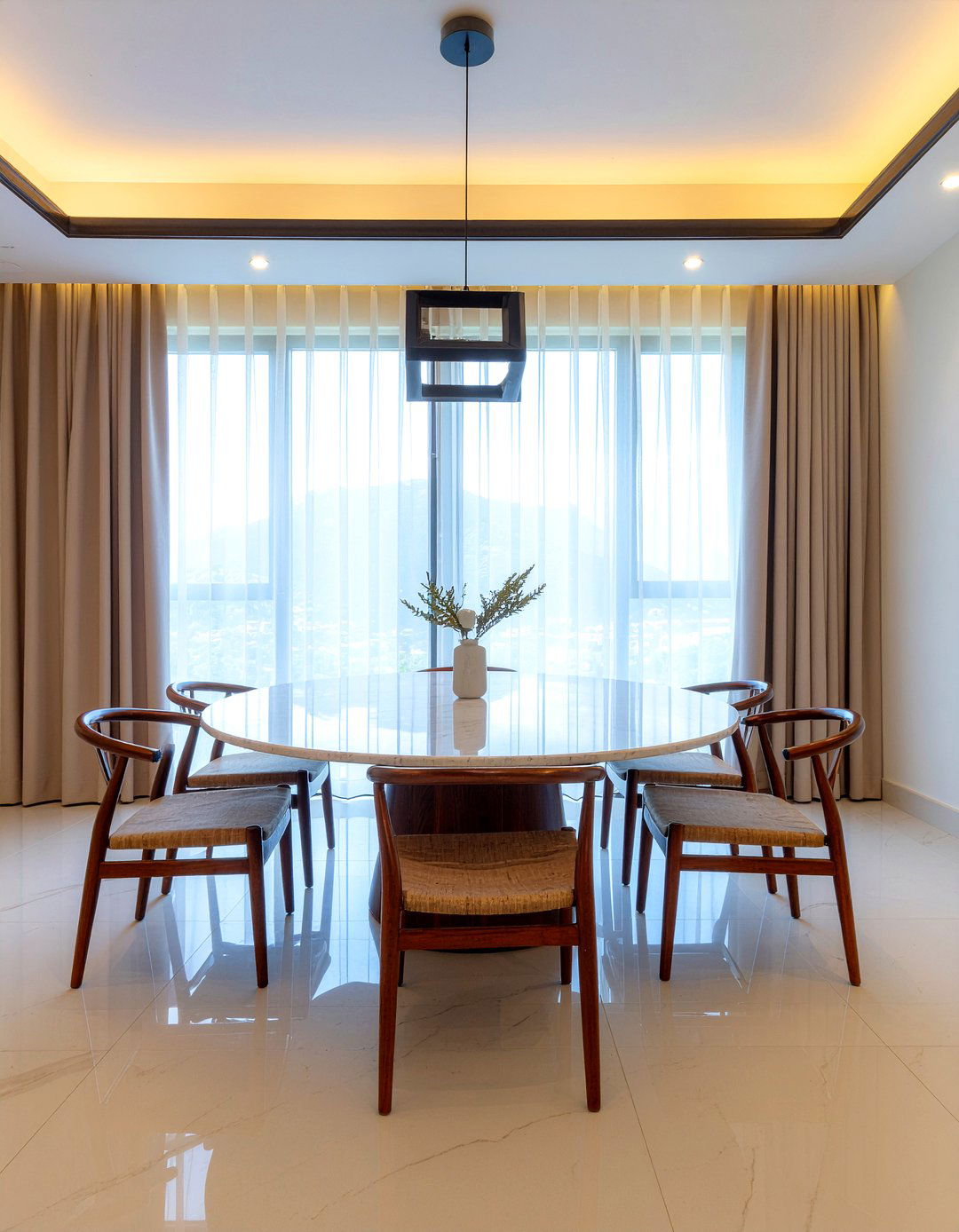 Marble top dining room - 30 Chinese dining room ideas