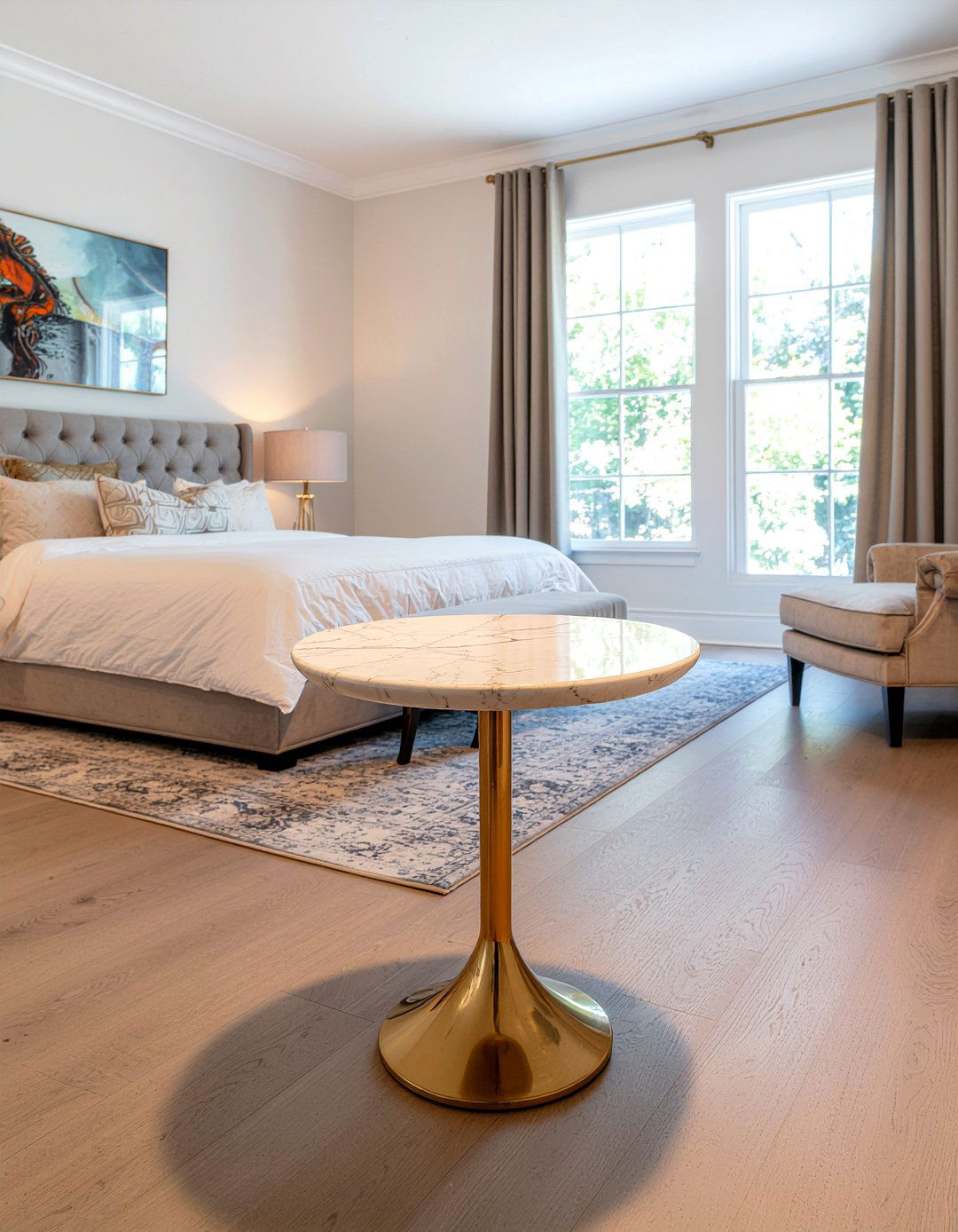 Marble top narrow table - 30 bedroom narrow nightstands