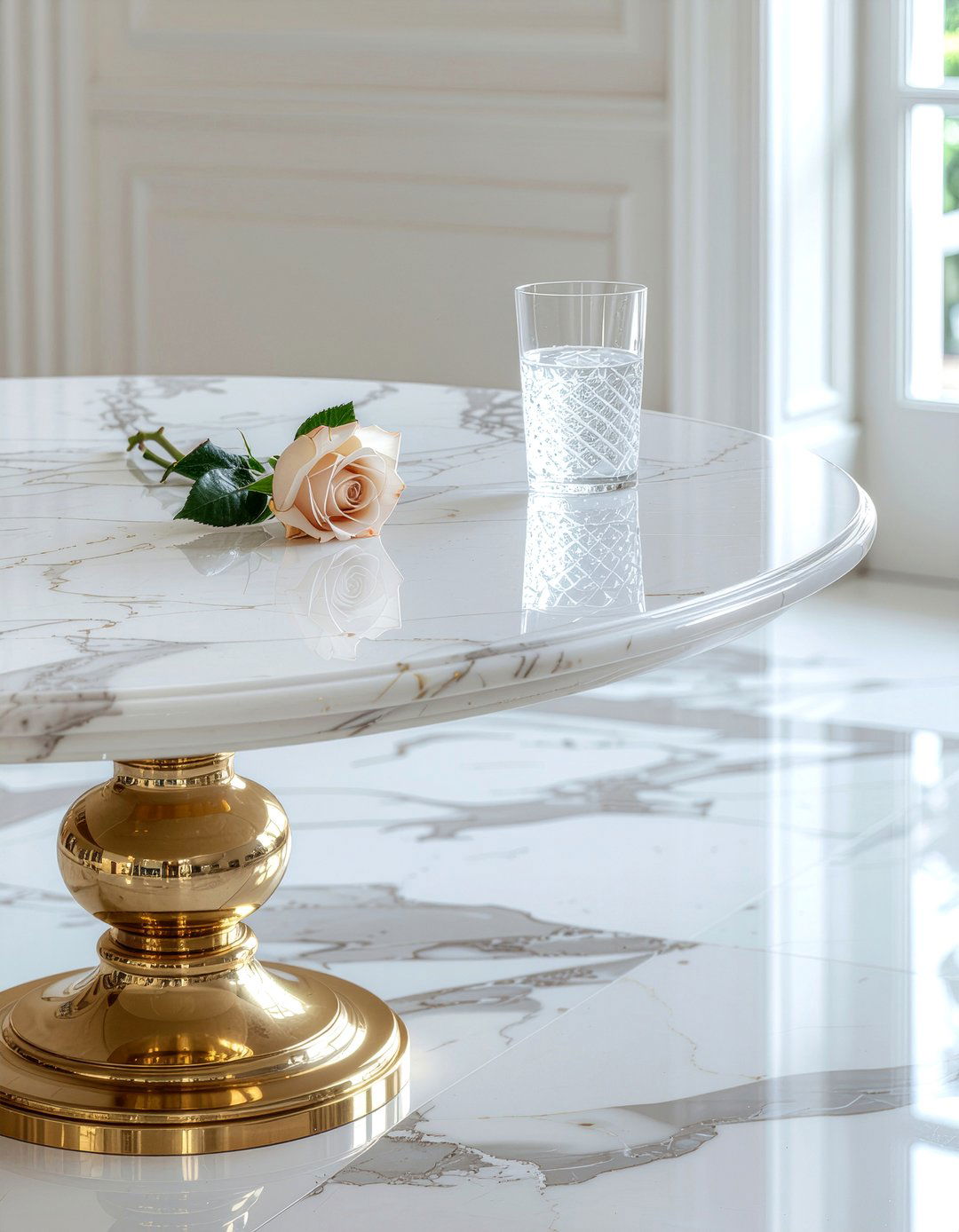 Marble top table - 30 DIY dining table ideas