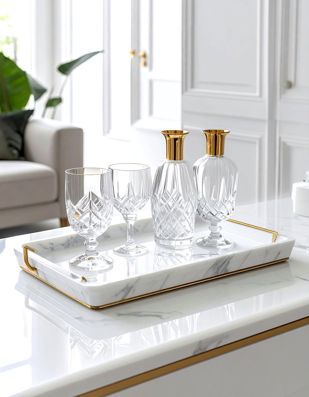 Marble tray - 30 bar tray ideas