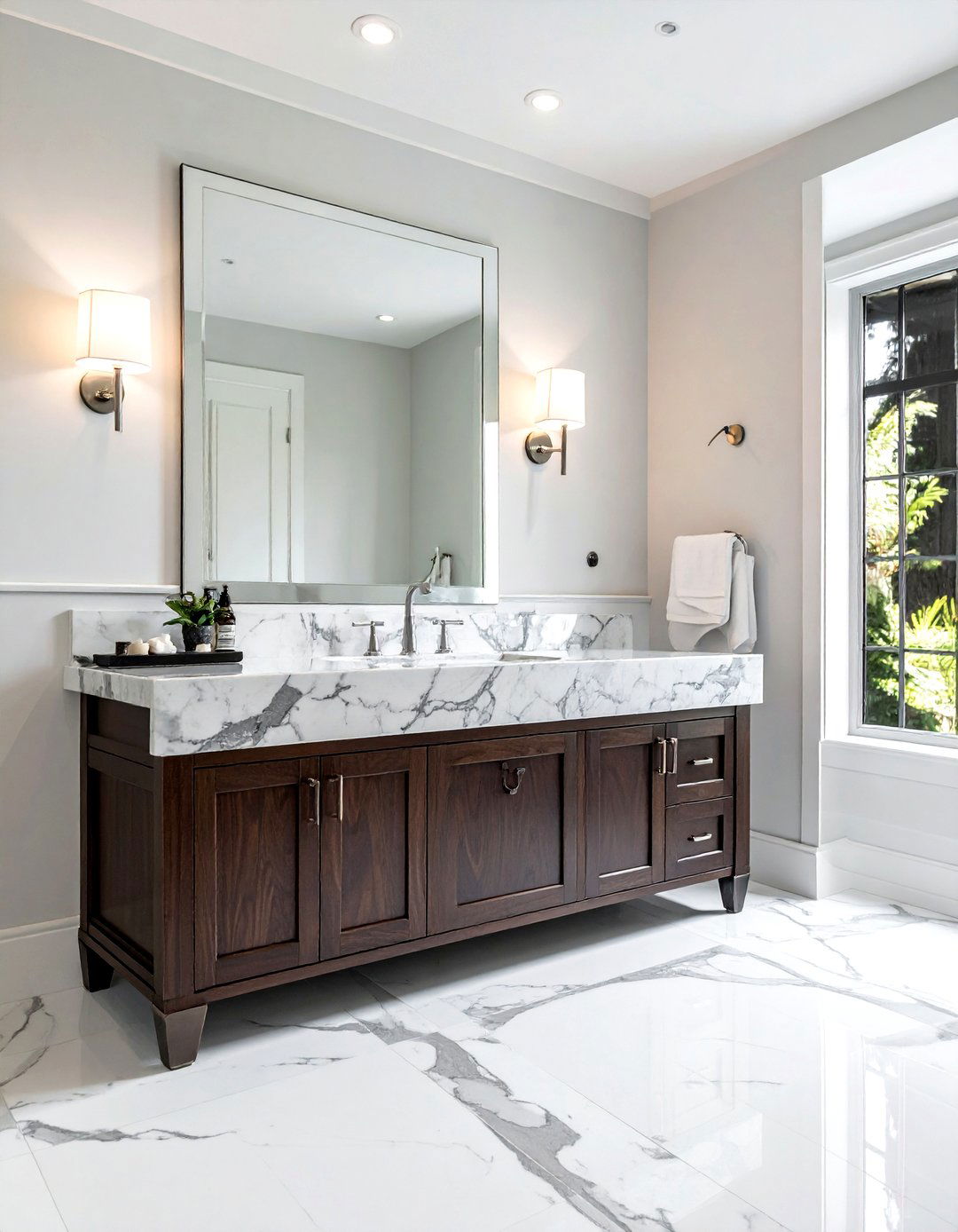 Marble vanity - 30 traditional bathroom ideas
